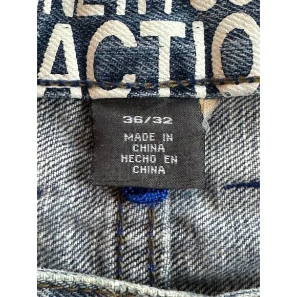 Kenneth Cole Reaction Men's Jeans Boot Cut Medium Wash 36X32 Denim Blue - Picture 10 of 10